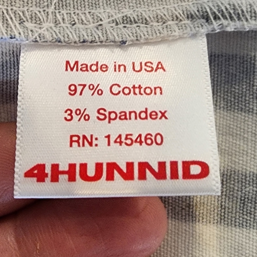 4HUNNID HAVANA STRIPES BUTTON UP CROPPED MENS SHIRT NWT SIZE SMALL - Picture 6 of 13